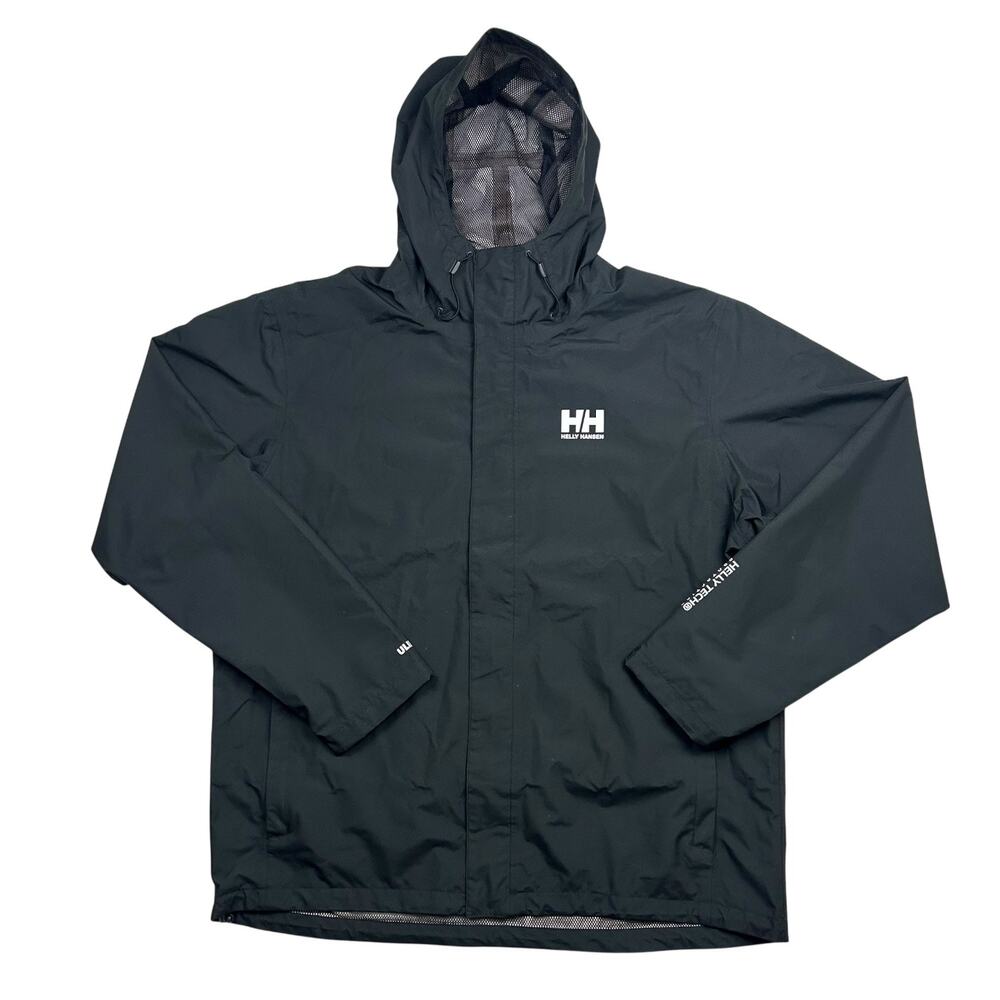 Helly Hansen Helly Tech Protection Rain Jacket Mens 2XL Black Waterproof Hooded